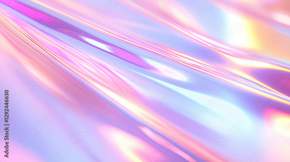 Poster iridescent abstract background with soft white light and colorful highlights