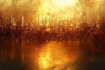 Obraz premium Shiny Gold Background Abstract Illustration Luxury Design Gradient Texture for Wallpaper and Template