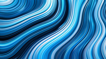 Abstract Blue Wavy Lines Background

