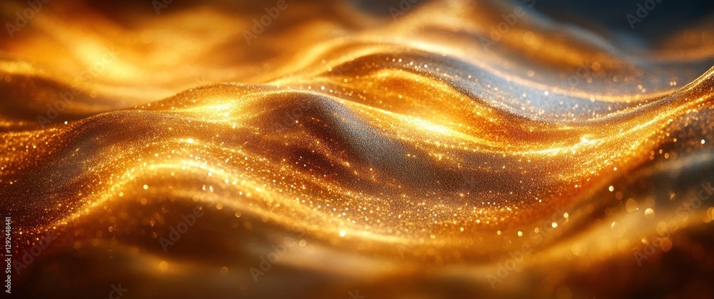 Leinwandbilder luxurious gold abstract background with smooth curves and dynamic lines for elegant wallpaper and mo
