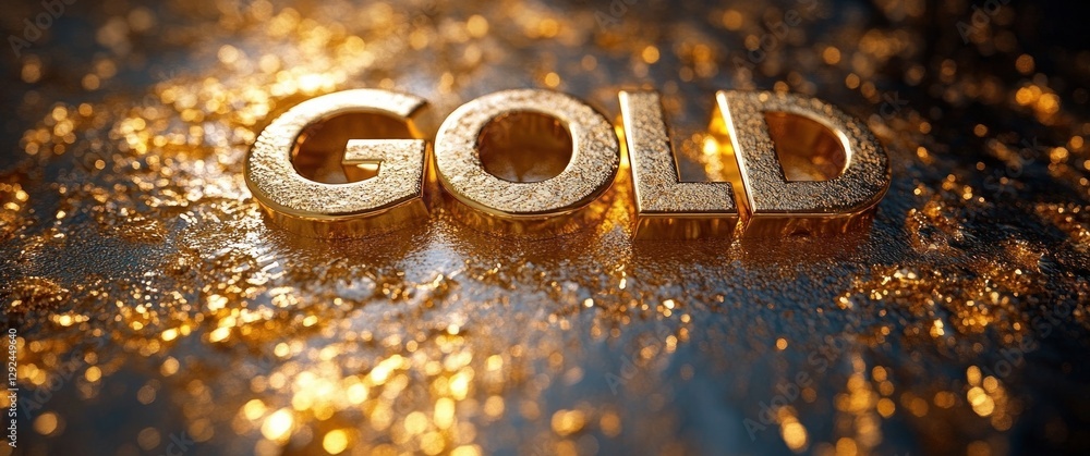 Aufkleber luxurious gold gradient background with textured light effect for elegant wallpaper and banner desig