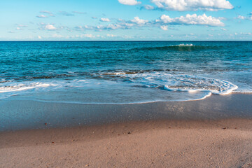 waves crashing on beach