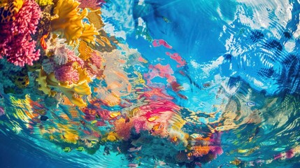 Vibrant Underwater Coral Reef Paradise: A Stunning Display of Nature's Artistry