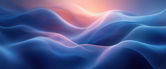Abstract Blue Gradient Background with Smooth Curves and Light Effects for Modern Graphic Design and Futuristic Wallpaper