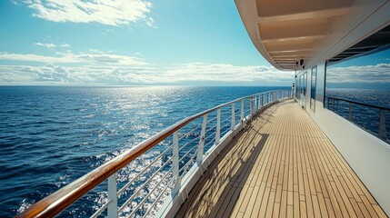 Scenic Ocean View from a Cruise Ship Deck
