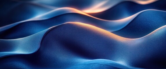 Fototapeta premium Futuristic Abstract Blue Gradient Wallpaper with Dynamic Flowing Lines and Light Effects for Modern Design Template and Background