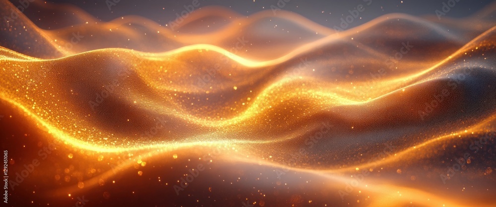 Aufkleber luxurious gold abstract background with smooth curves warm lighting elegant design for modern wallpa