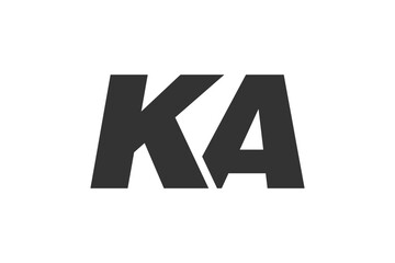 KA Techno Editable Font Logo For Corporate Branding. Bold, Futuristic Design With Unique Typographic Ideas. Minimal Custom Type And Dynamic Letter