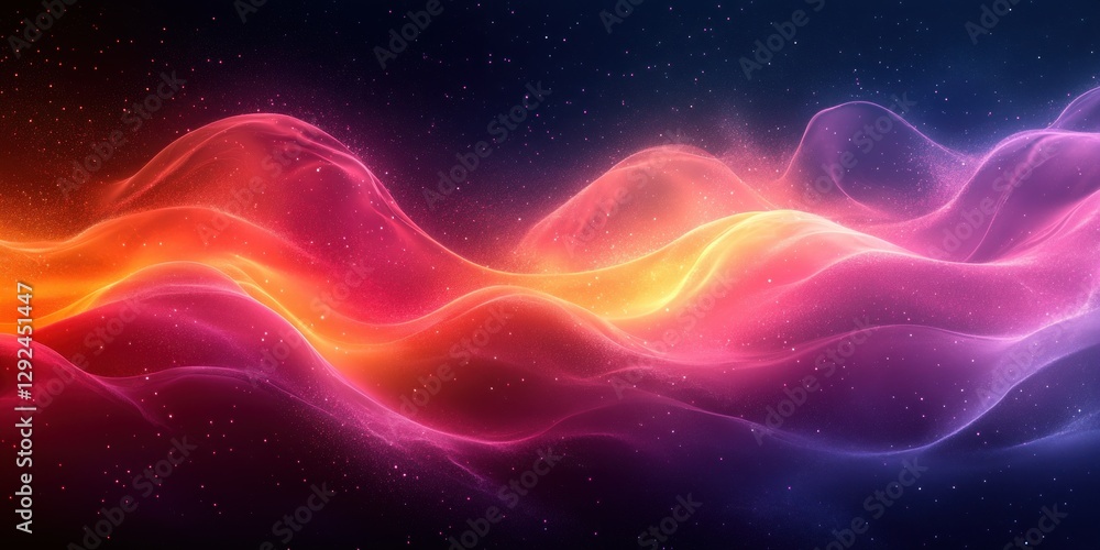 Fototapete modern abstract technology background with colorful circles and waves for digital design