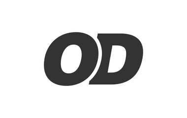 OD Techno Editable Font Logo For Corporate Branding. Bold, Futuristic Design With Unique Typographic Ideas. Minimal Custom Type And Dynamic Letter