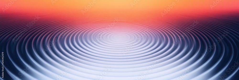 Poster minimalist concentric circles with soft ambient lighting and gentle gradients for elegant background