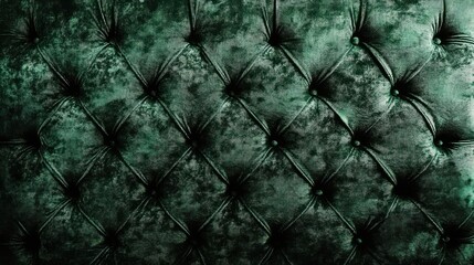 Fototapeta premium Emerald green velvet tufted upholstery texture background (1)