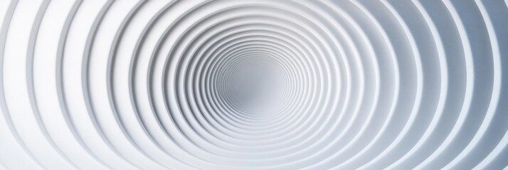 3D White Rippling Circles Soft Shadows Minimalist Abstract Pattern Neumorphism Elegant Design