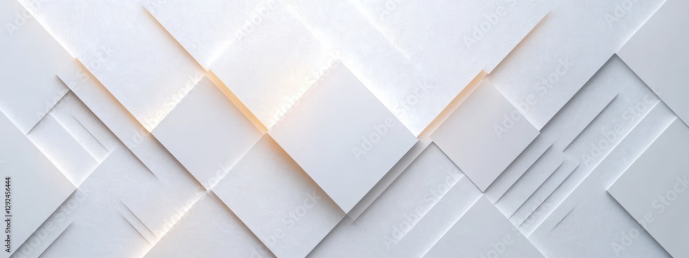 Poster minimalist abstract white geometric background soft lighting symmetrical pattern for business presen