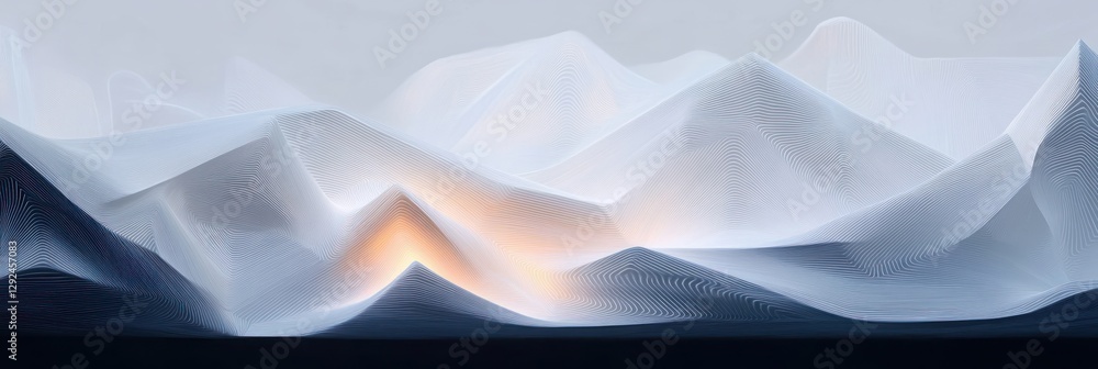 Aufkleber minimalistic abstract design soft lighting layered geometric patterns contemporary art background