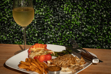 grilled chicken breast with vegetables