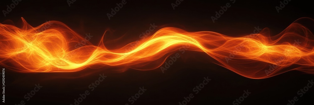 Leinwandbilder glowing gas swirls create mesmerizing energy flow in dark environment. generative ai