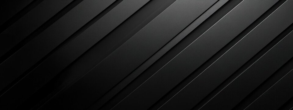 Black Minimalist Abstract Background with Diagonal Stripes and Soft Lighting