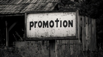 Rustic wooden sign with the word 