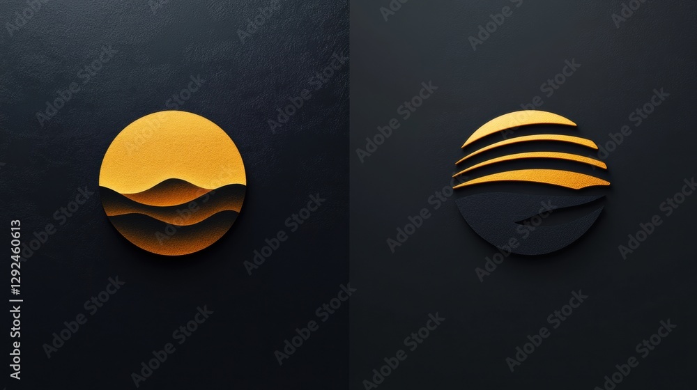 Leinwandbilder comparison between outdated logo and modern redesigned branding concept showcasing sleek design. gen