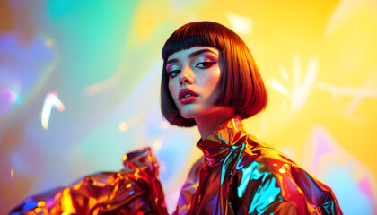 Obraz premium beautiful short hair woman