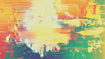 Fototapeta premium Electric pixel noise with glitch effects forms a dynamic, high-energy digital pattern for a cutting-edge tech aesthetic.
