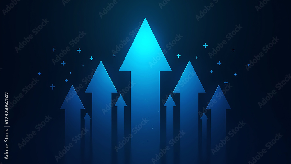 Poster blue abstract technology background with wavy data lines and holographic dots – futuristic digital g