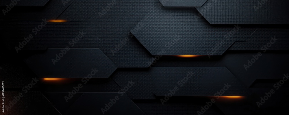Poster elegant black abstract background with geometric shapes and soft lighting for modern design