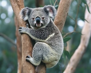 Obraz premium Playful Koala in Australian Tree