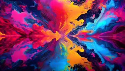 Fototapeta premium abstract mirrored colorful background