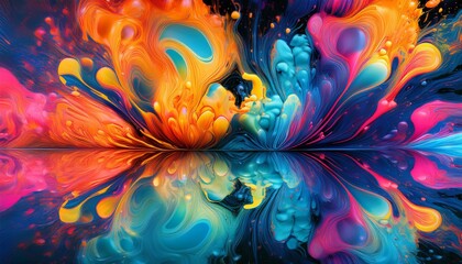 abstract mirrored colorful background