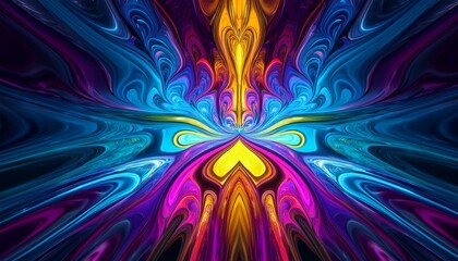abstract mirrored colorful background
