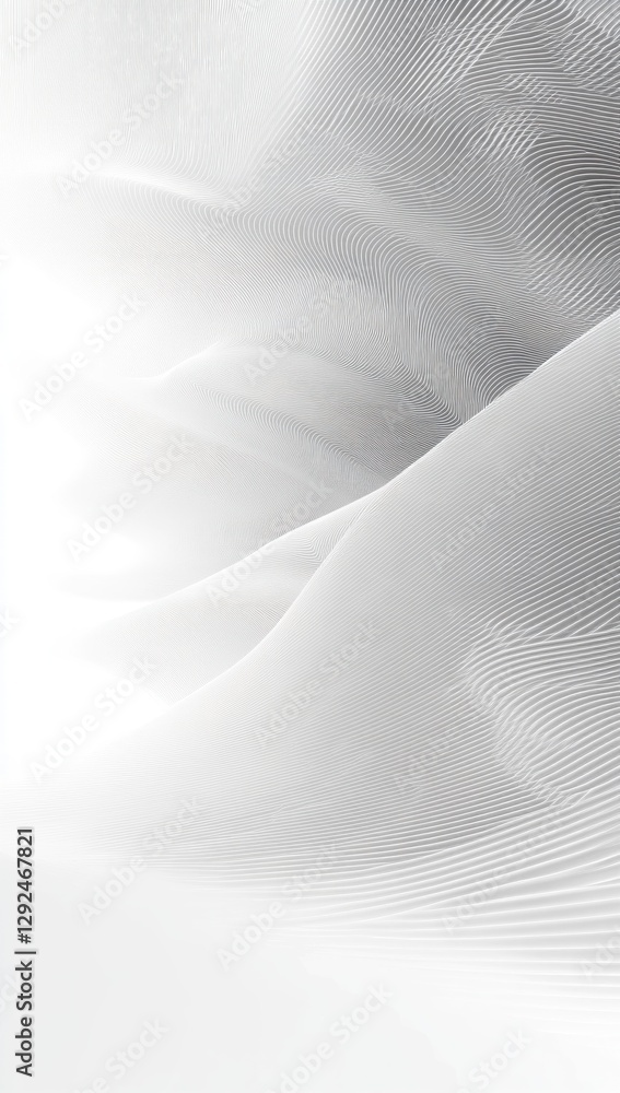 Poster dynamic minimalist abstract design gray lines soft shadows modern geometric template