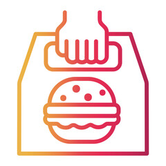 burgers Line Gradient Icon