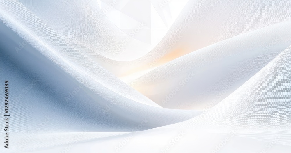 Aufkleber minimal abstract background with white surfaces and soft shadows geometric design