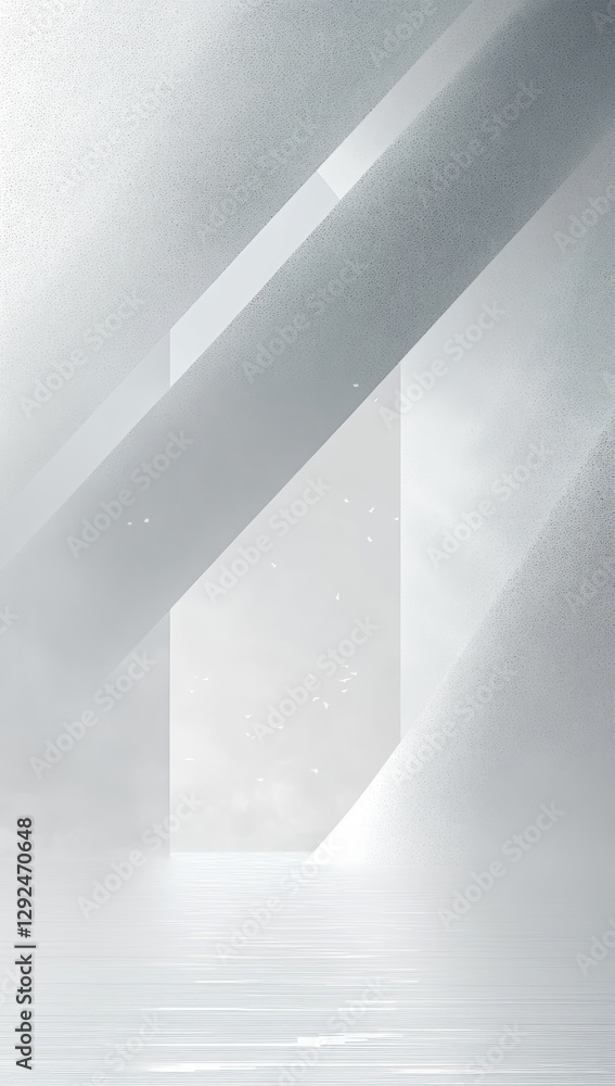 Aufkleber dynamic abstract monochromatic background with geometric shapes and soft lighting for modern busines