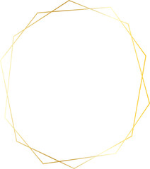 Gold Geometry transparent Background