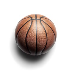 Fototapeta premium Traditional basketball ball isolated perfectly on a white background scene 