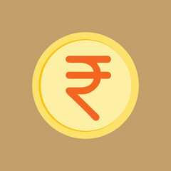 Indian Rupee Sign in vector illustration