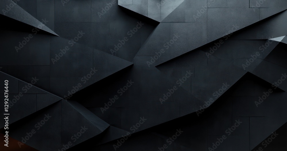 Aufkleber black grey abstract geometric shapes with angular design and diagonal stripes for modern business ba
