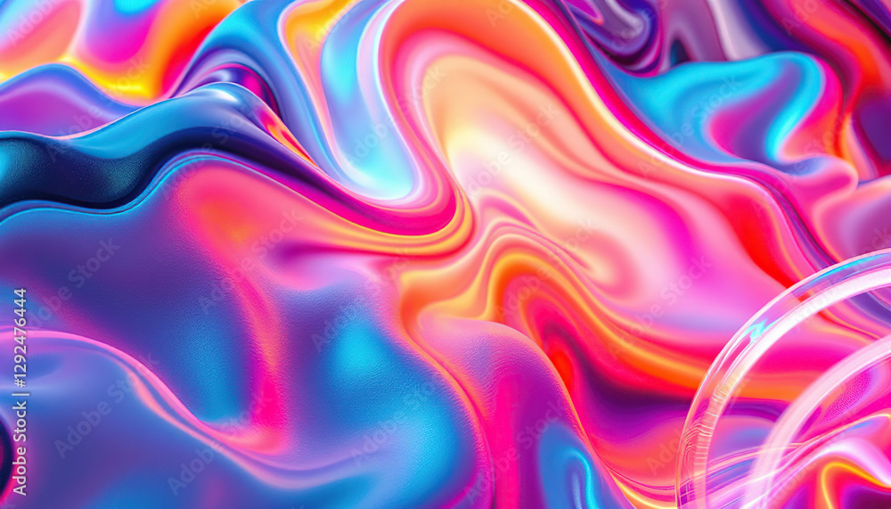 Poster abstract colorful fluid swirls background image