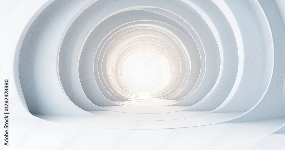Aufkleber minimal abstract white circles soft gradient design elegant background for business technology prese