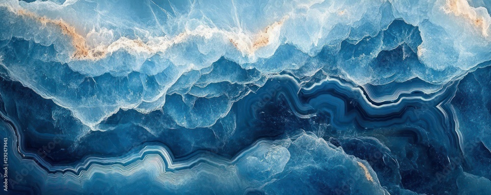 Poster abstract blue agate texture background with swirling patterns and soft lighting for modern design
