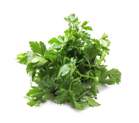 Bunch of fresh parsley isolated on white
