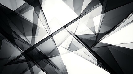High-resolution abstract background image with intersecting geometric lines and shapes in monochrome, perfect for modern designs