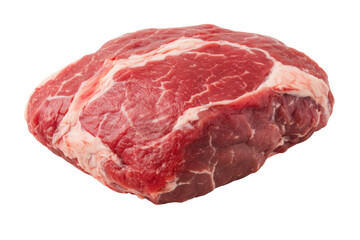 Large piece of meat with a lot of fat, isolated