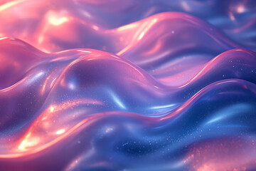 Obraz premium Colorful fluid 3D shapes. Abstract liquid gradient elements on empty background, trendy photo.