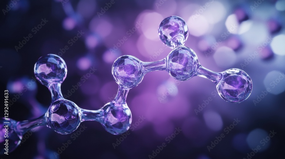 Aufkleber abstract 3d rendering showcasing the intricate structure of botulinum toxin molecules in a colorful 