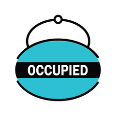 Occupied Room Sign vector design art