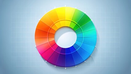 Obraz premium Gradient circle chart infographic with colorful sections representing data analysis and statistics , chart, infographic